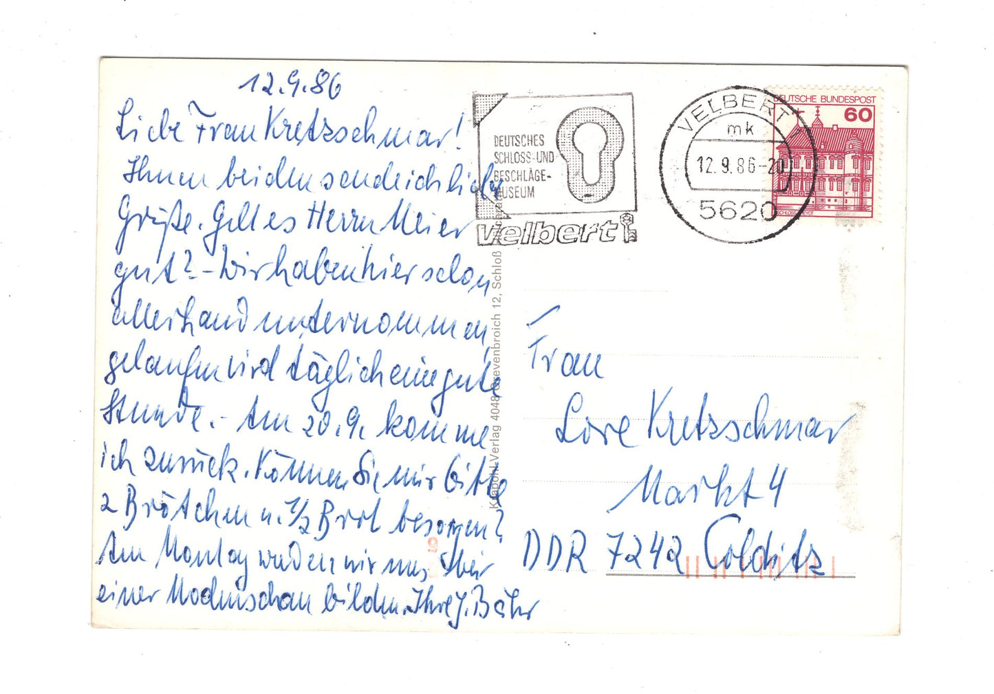 Ansichtskarte Velbert / Alte Kirche / Am Offers +++
