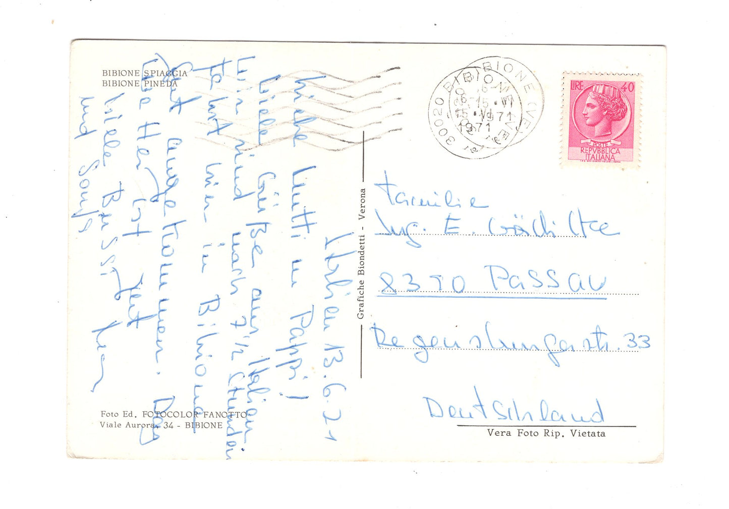 Ansichtskarte Bibione / Italien