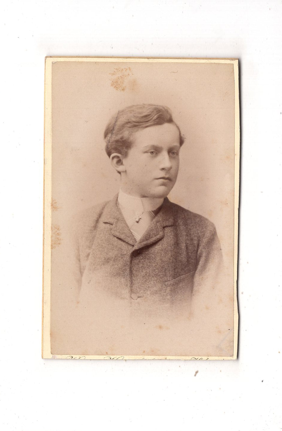 Fotografie Feiner Junge - Hof / Münchberg um 1890 / CDV N1-06