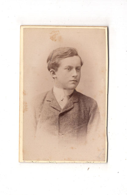 Fotografie Feiner Junge - Hof / Münchberg um 1890 / CDV N1-06