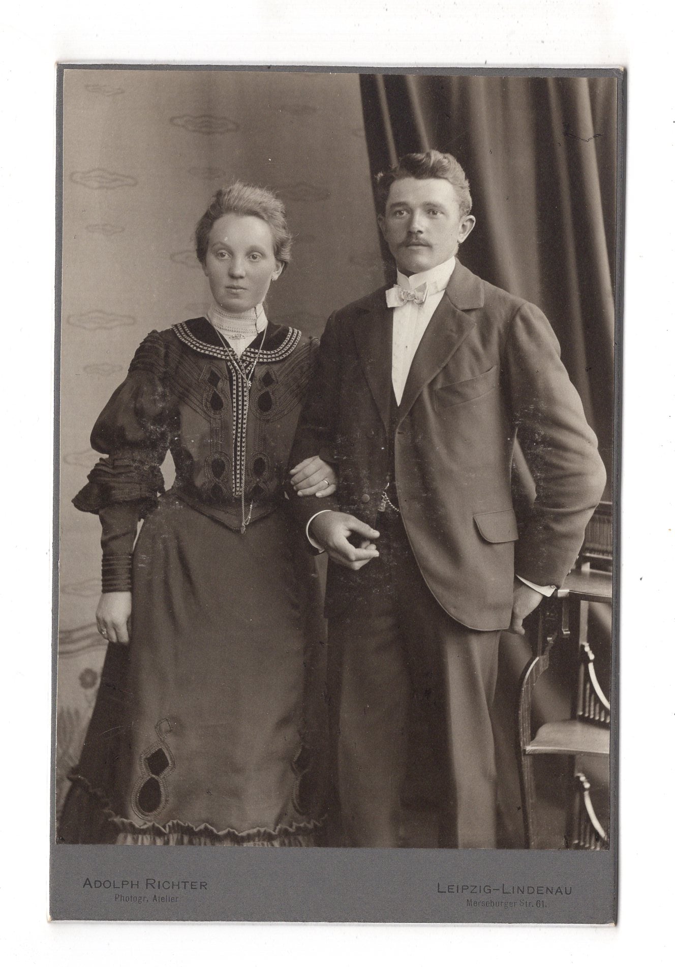 Fotografie Feines Paar - Leipzig-Lindenau 1900er / CAB X-33