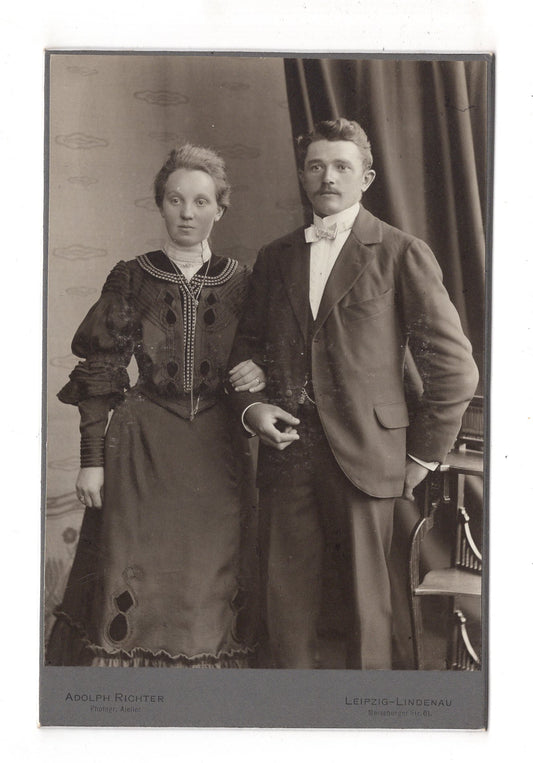 Fotografie Feines Paar - Leipzig-Lindenau 1900er / CAB X-33