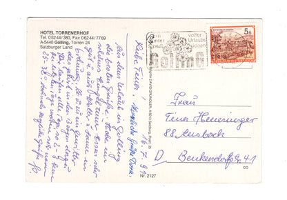 Ansichtskarte Hotel Torrenerhof / Golling / Salzburger Land / Österreich