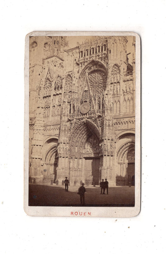 Fotografie Portal de la Cathedrale - Rouen / Frankreich 1870er