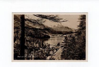 Ansichtskarte St. Moritz / Bad mit Piz della Margna / Schweiz