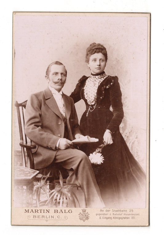 Fotografie Feines Paar - Berlin 1890er / CAB X-33