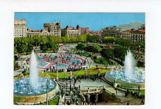 Ansichtskarte Barcelona / Plaza de Cataluna / Spanien