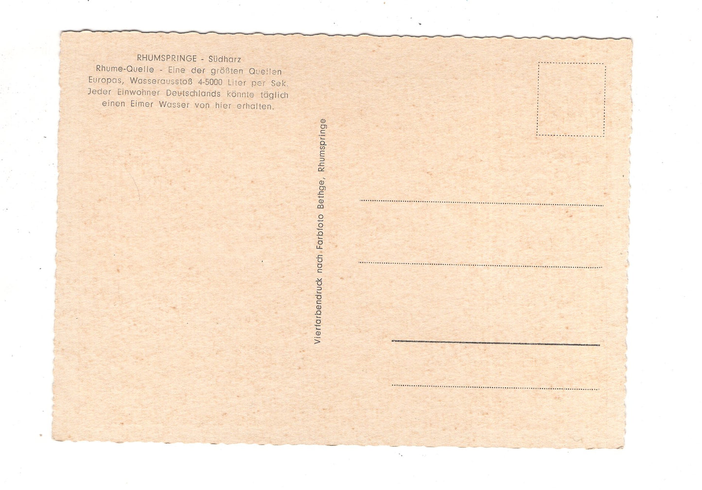 Ansichtskarte Rhumspringe / Südharz / Rhume-Quelle / J1-63