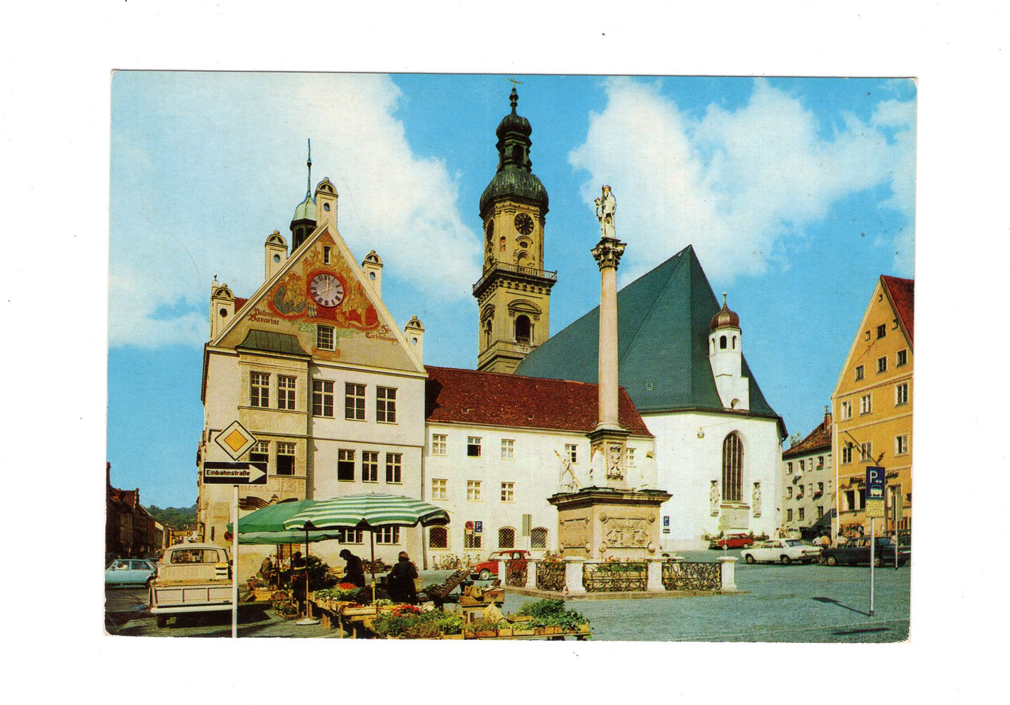 Ansichtskarte Freising an der Isar / Marienplatz