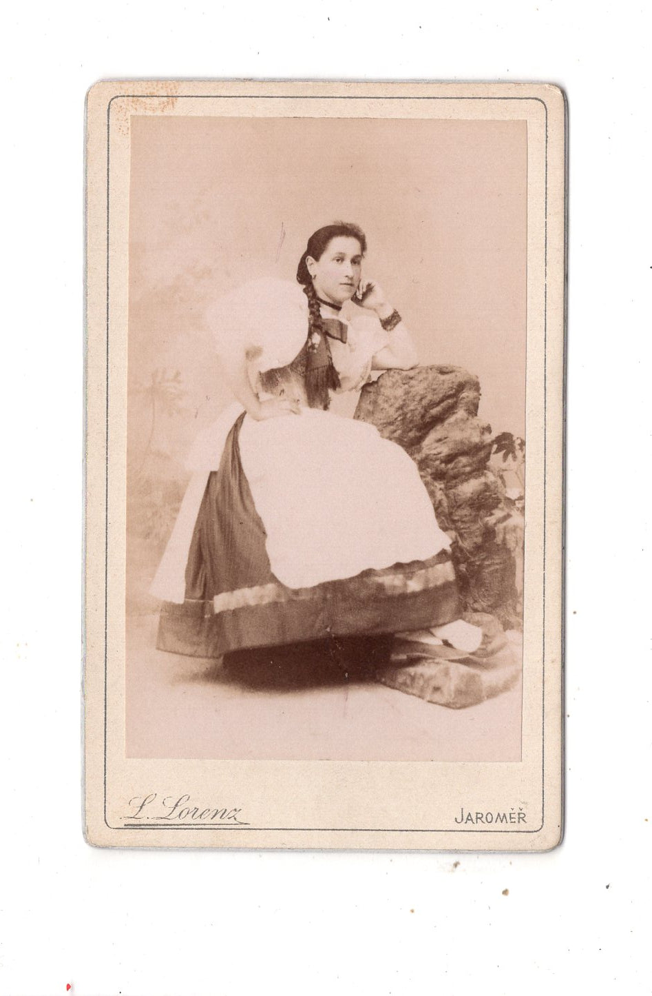 Fotografie Feine Dame - Jaromer um 1890