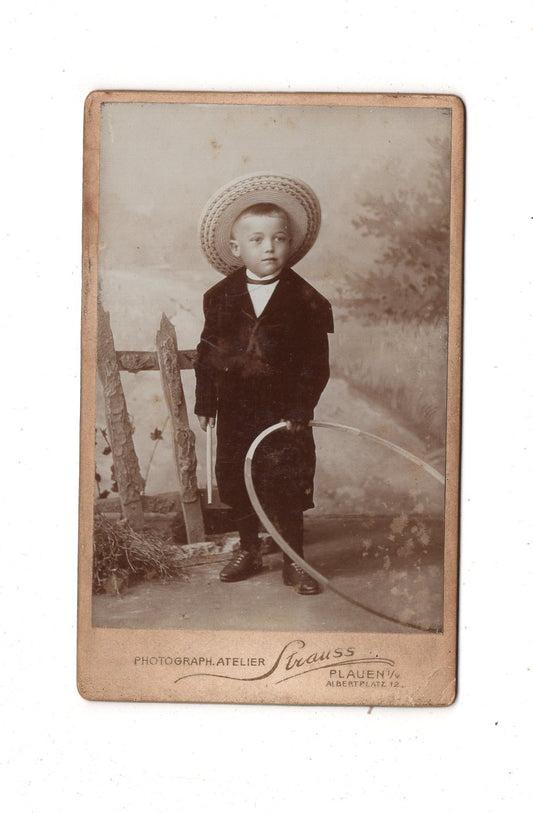 Fotografie Niedlicher kleiner Junge - Plauen 1890er / CDV M1-23