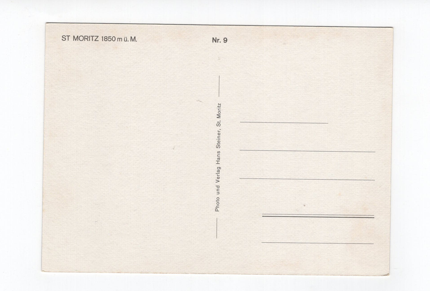 Ansichtskarte St. Moritz / Schweiz