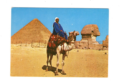 Ansichtskarte Gizeh / Sphinx und Khufu Pyramide / Ägypten