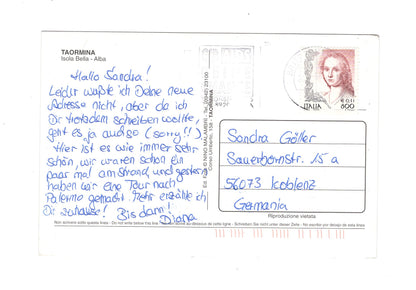 Ansichtskarte Taormina / Isola Bella / Italien