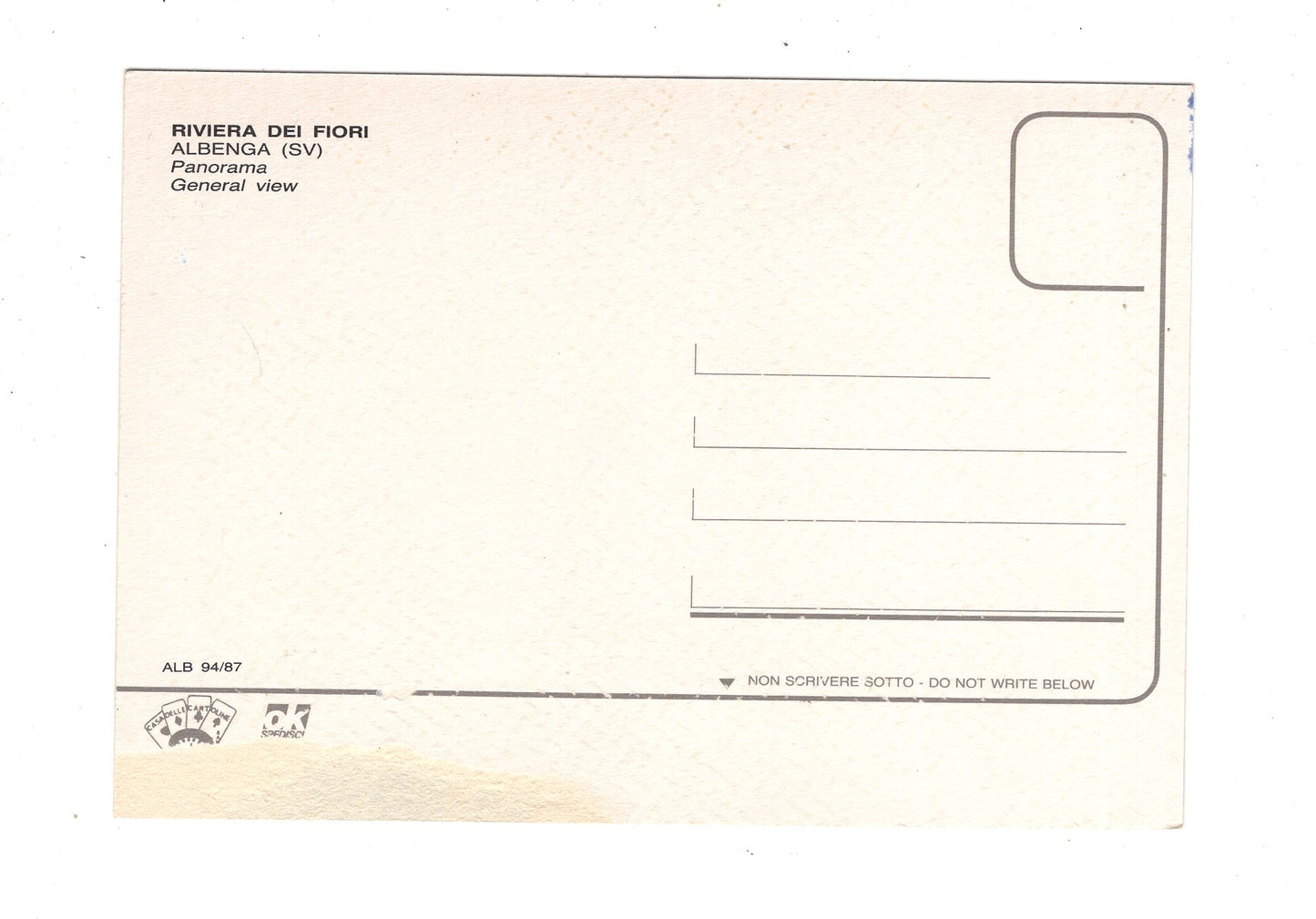 Ansichtskarte Riviera dei Fiori / Albenga / Italien / N1-62