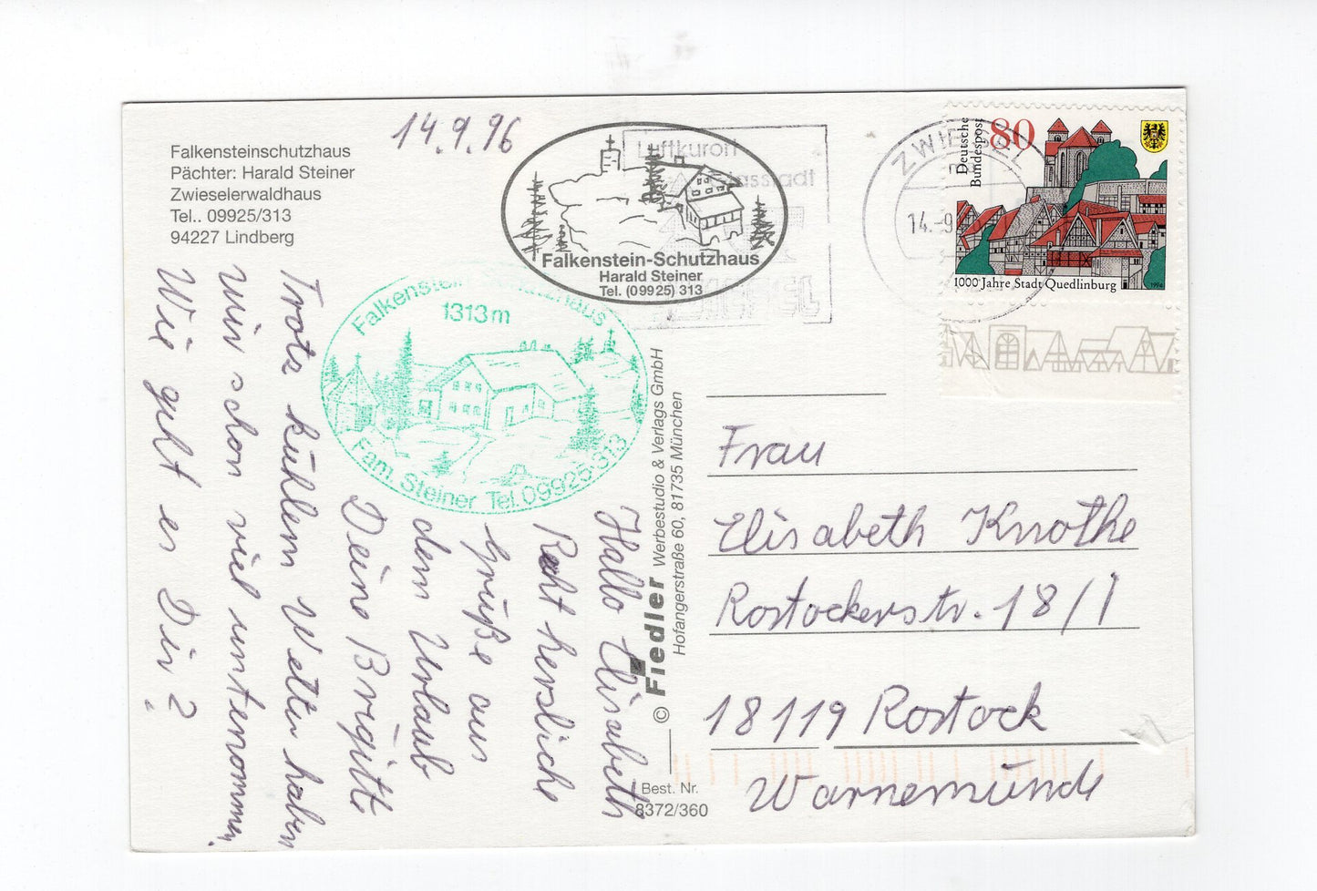 Ansichtskarte Großer Falkenstein / Latschensee +++