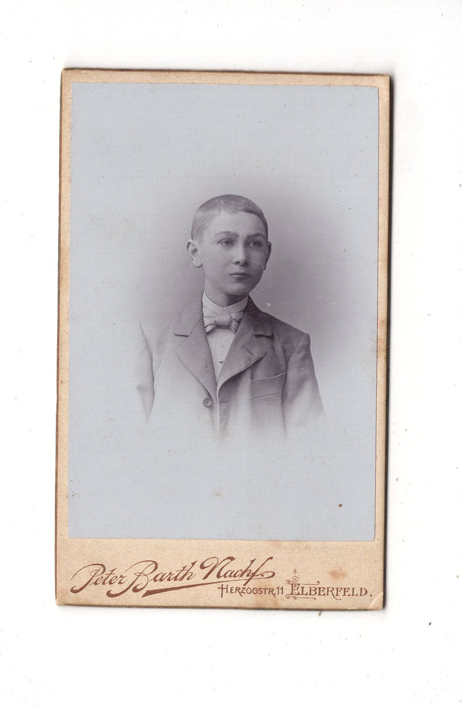 Fotografie Feiner Junge - Elberfeld 1890er / CDV N1-06