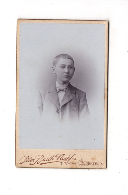 Fotografie Feiner Junge - Elberfeld 1890er / CDV N1-06