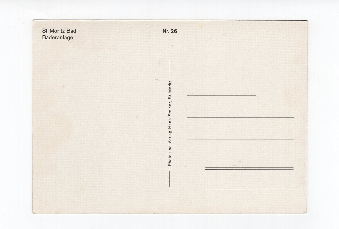 Ansichtskarte St. Moritz-Bad / Bäderanlage / Schweiz