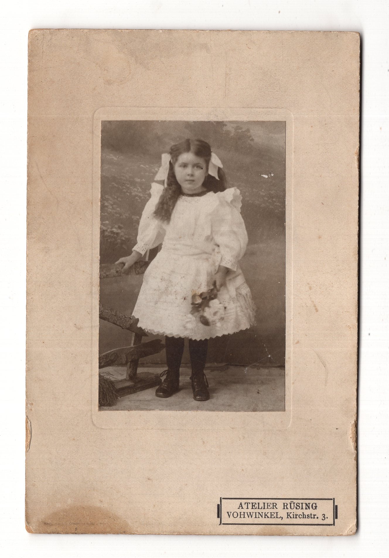 Fotografie Niedliches kleines Mädchen - Vohwinkel 1900er