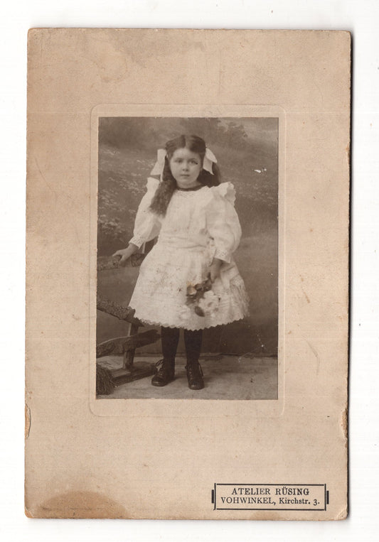 Fotografie Niedliches kleines Mädchen - Vohwinkel 1900er