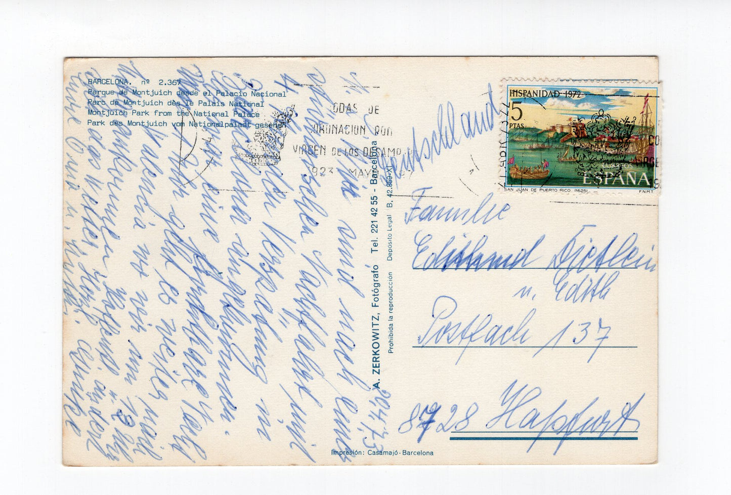 Ansichtskarte Barcelona / Spanien