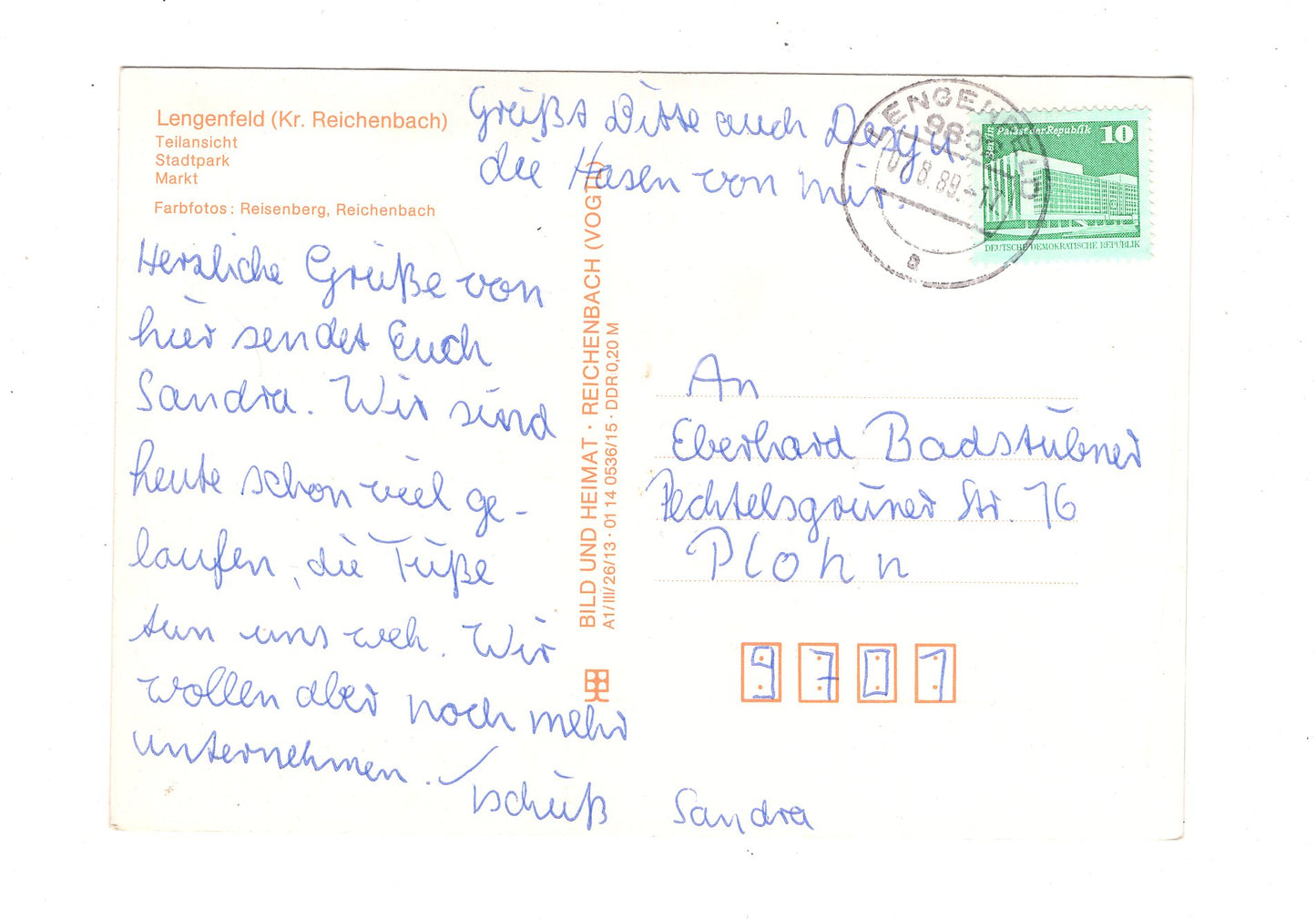 Ansichtskarte Lengenfeld / Kreis Reichenbach