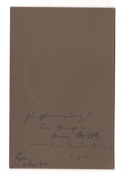 Fotografie Feines Paar mit Widmung - Leipzig 1914 / CAB X-33