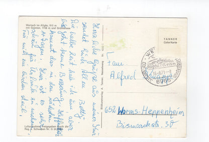 Ansichtskarte Wertach im Allgäu mit Grünten und Grüntensee