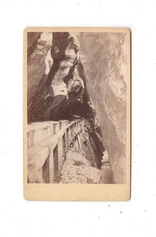 Fotografie Gorge de la Tamina, aux Bains de Pfaefers - Schweiz 1870er