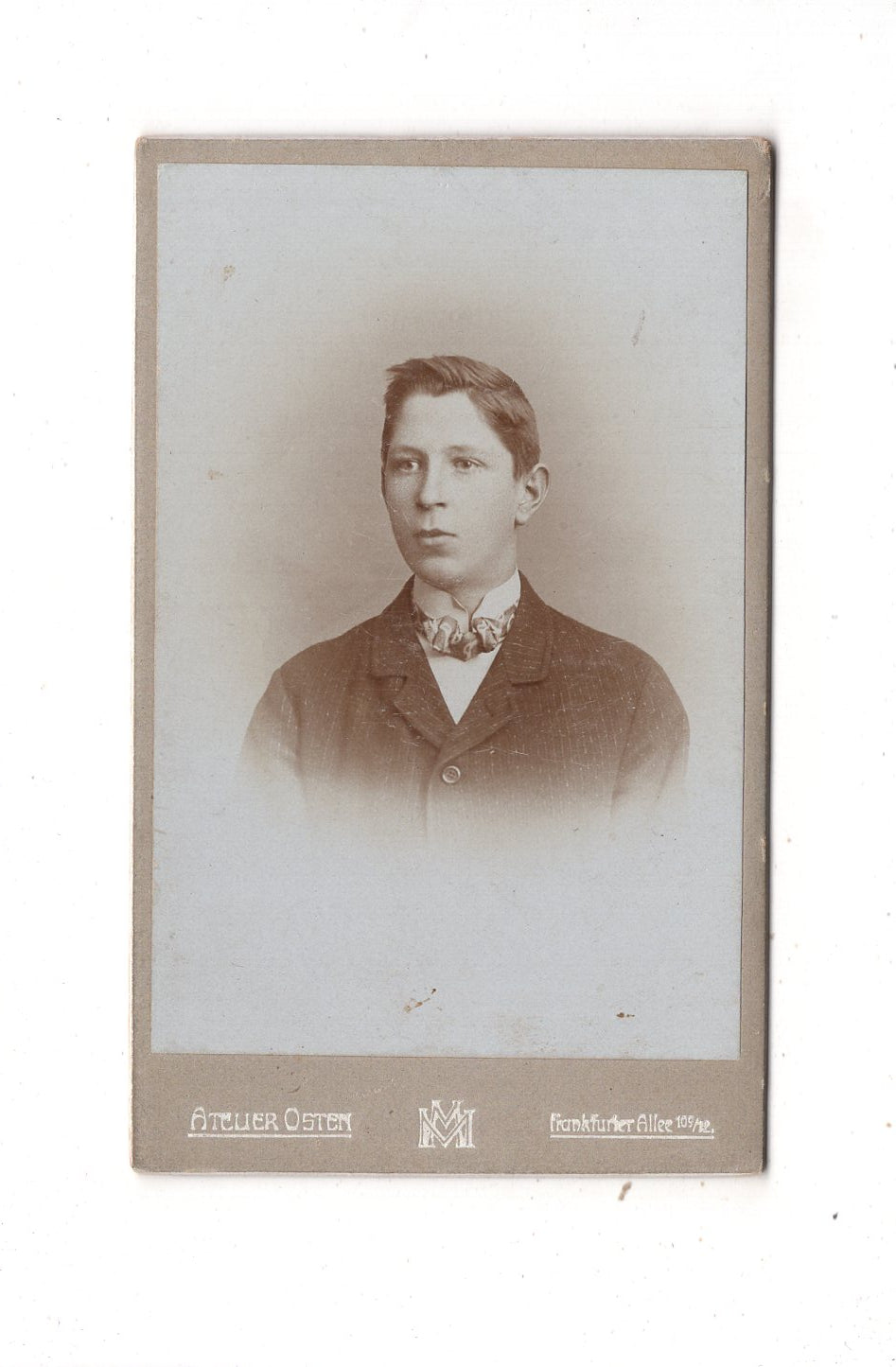 Fotografie Feiner Junge - Berlin 1890er / CDV N1-06