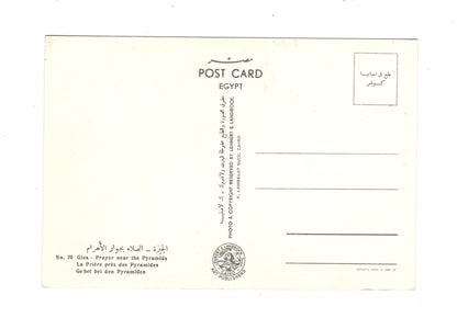 Ansichtskarte Gizeh / Gebet bei den Pyramiden / Ägypten
