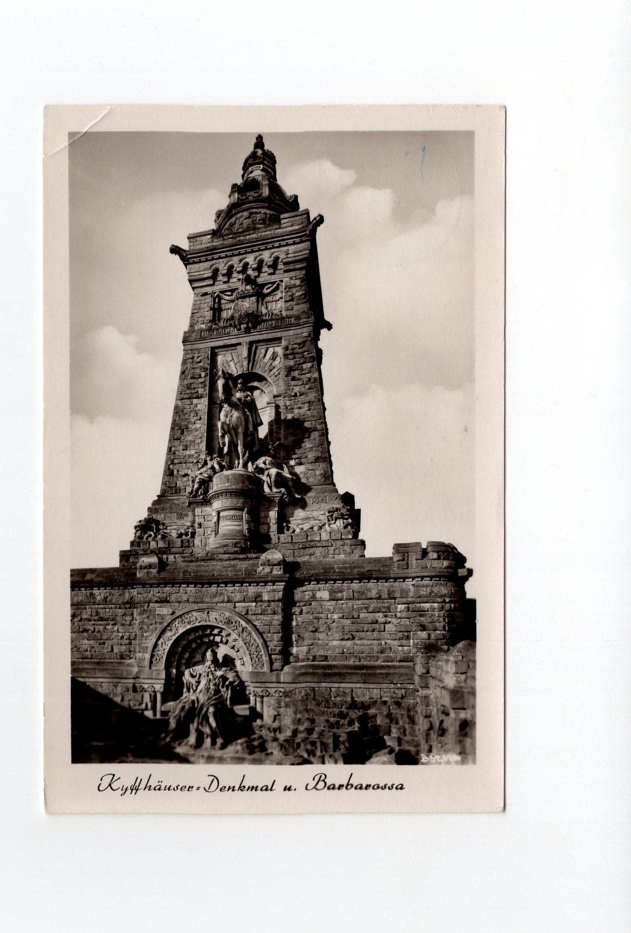 Ansichtskarte Kyffhäuser-Denkmal und Barbarossa
