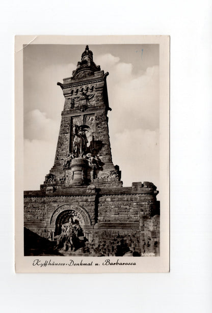 Ansichtskarte Kyffhäuser-Denkmal und Barbarossa