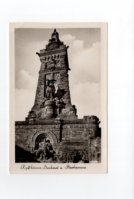 Ansichtskarte Kyffhäuser-Denkmal und Barbarossa