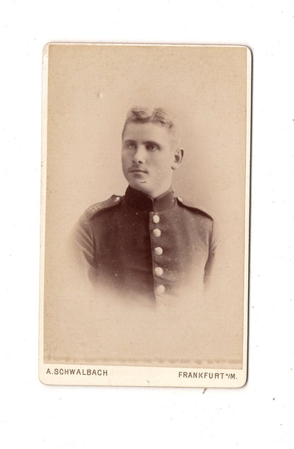 Fotografie Soldat Regiment 14 - Frankfurt Main 1880er / CDV M1-03