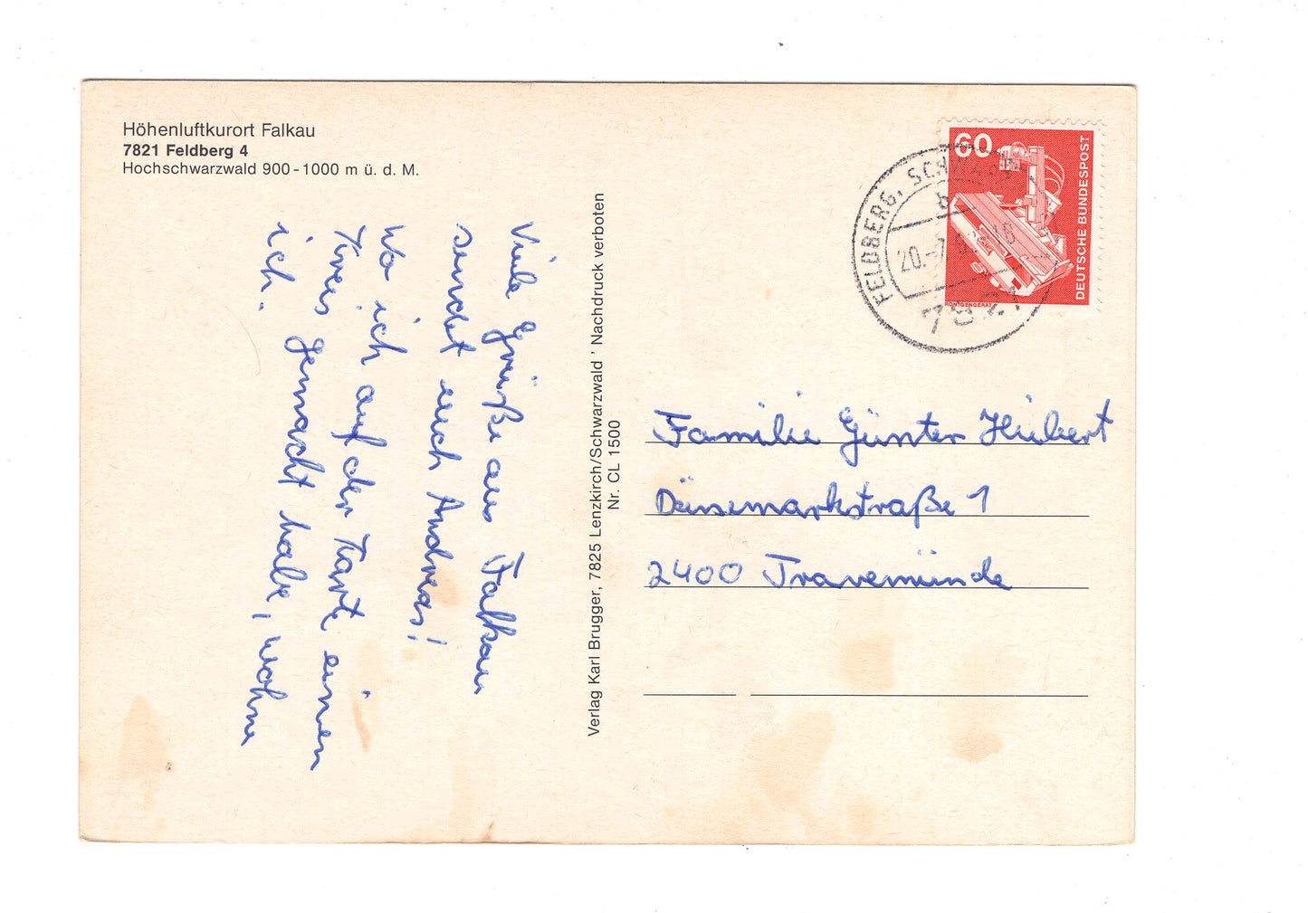 Ansichtskarte Feldberg 4 / Falkau / Hochschwarzwald / H1-52