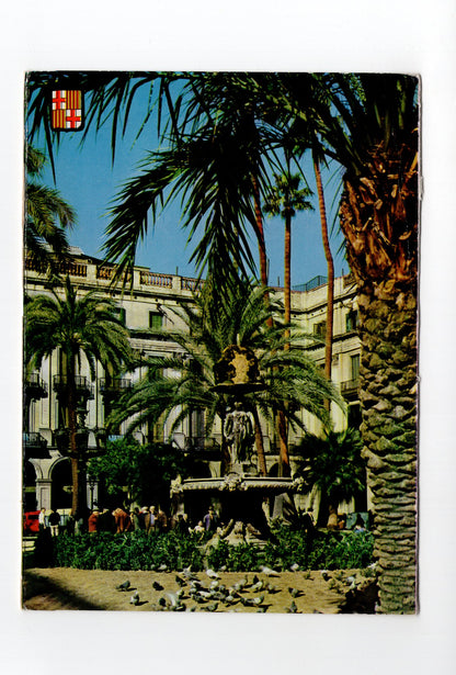 Ansichtskarte Barcelona / Plaza Real / Spanien
