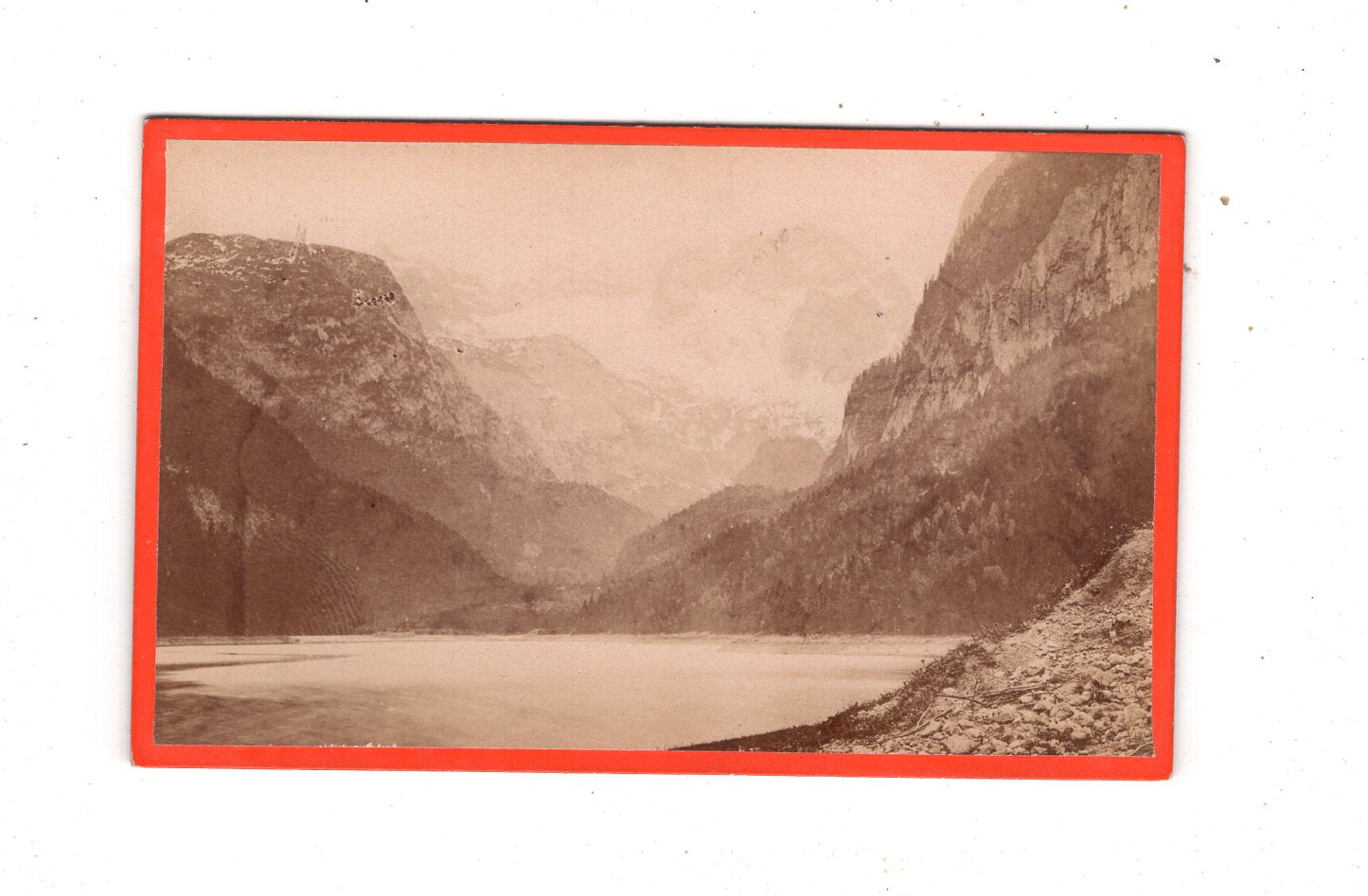 Fotografie Historische Ansicht vom Gosausee - Österreich 1870er