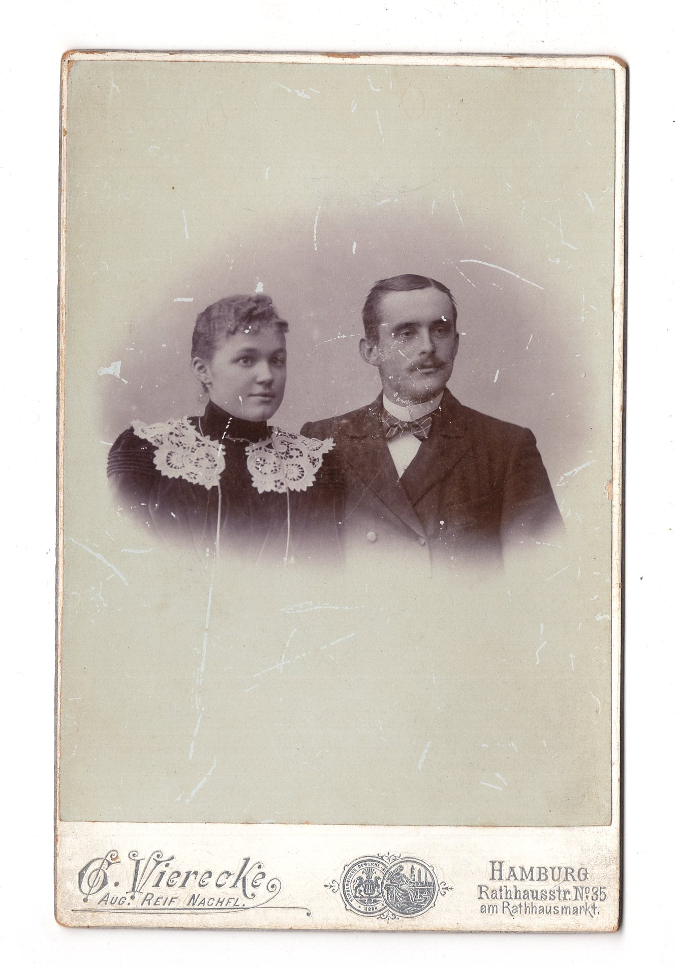 Fotografie Feines Paar - Hamburg 1890er / CAB X-33