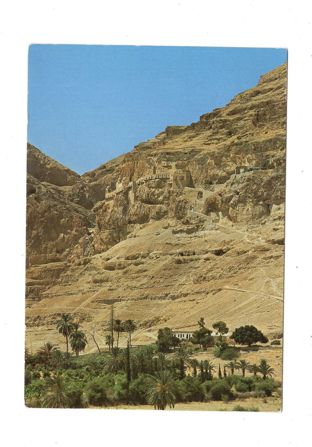 Ansichtskarte Berg der Versuchung am Jordantal bei Jericho / Palästina