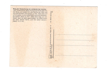 Ansichtskarte Berg der Versuchung am Jordantal bei Jericho / Palästina