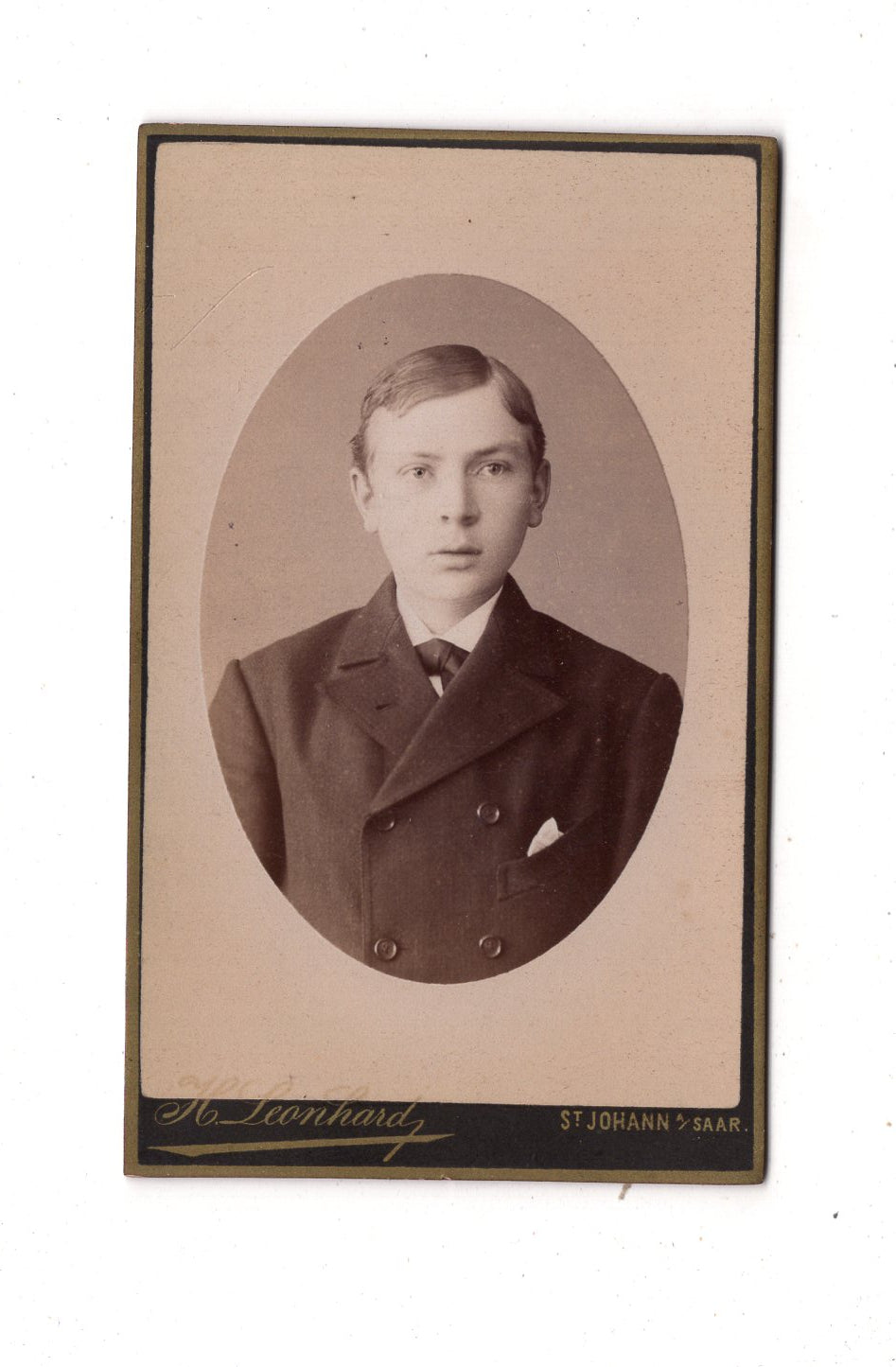 Fotografie Feiner Junge - St. Johann an der Saar 1880er / CDV N1-06