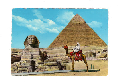 Ansichtskarte Gizeh / Sphinx und Khefren Pyramide / Ägypten