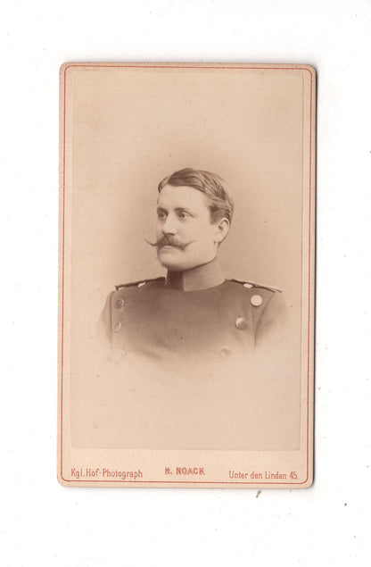 Fotografie Soldat / Ulan - Berlin um 1880 / CDV M1-03