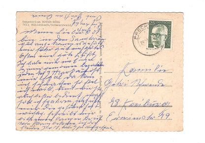 Ansichtskarte Sanatorium Roter-Bühl / Mühlenbach / Schwarzwald / H1-52