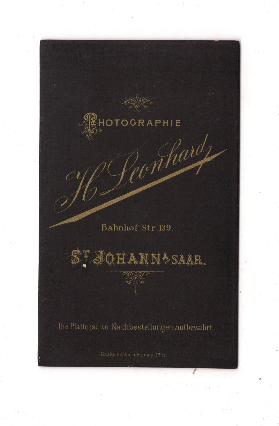 Fotografie Feiner Junge - St. Johann an der Saar 1880er / CDV N1-06