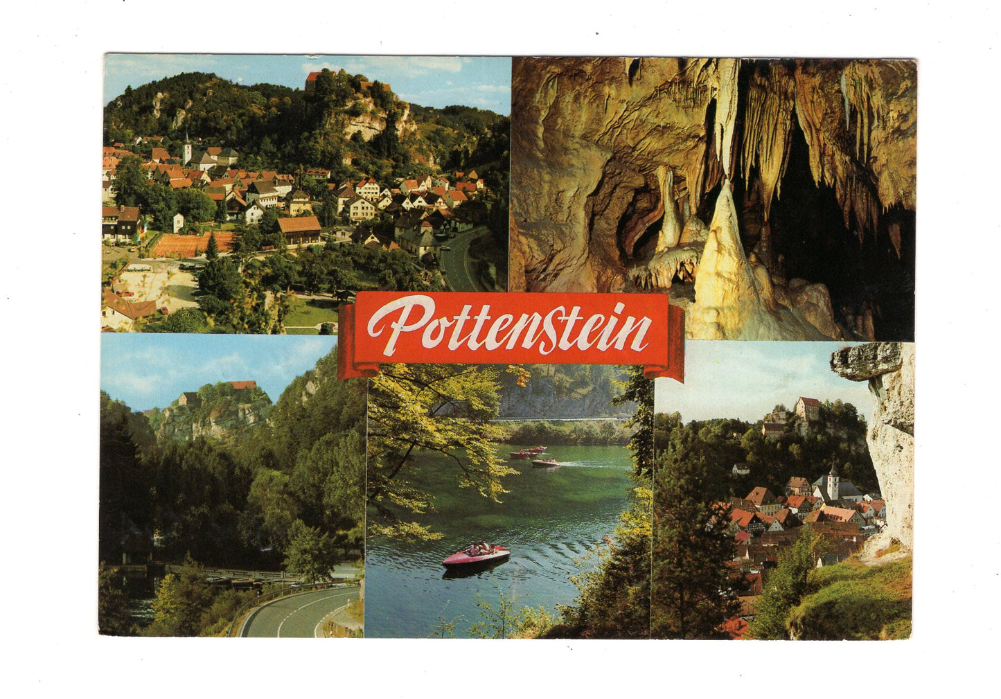 Ansichtskarte Pottenstein mit der Teufelshöhle / Fränkische Schweiz