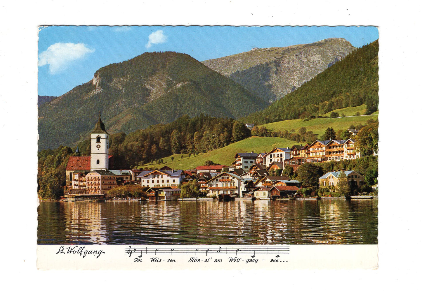 Ansichtskarte St. Wolfgang mit Schafberg / Salzkammergut / Österreich