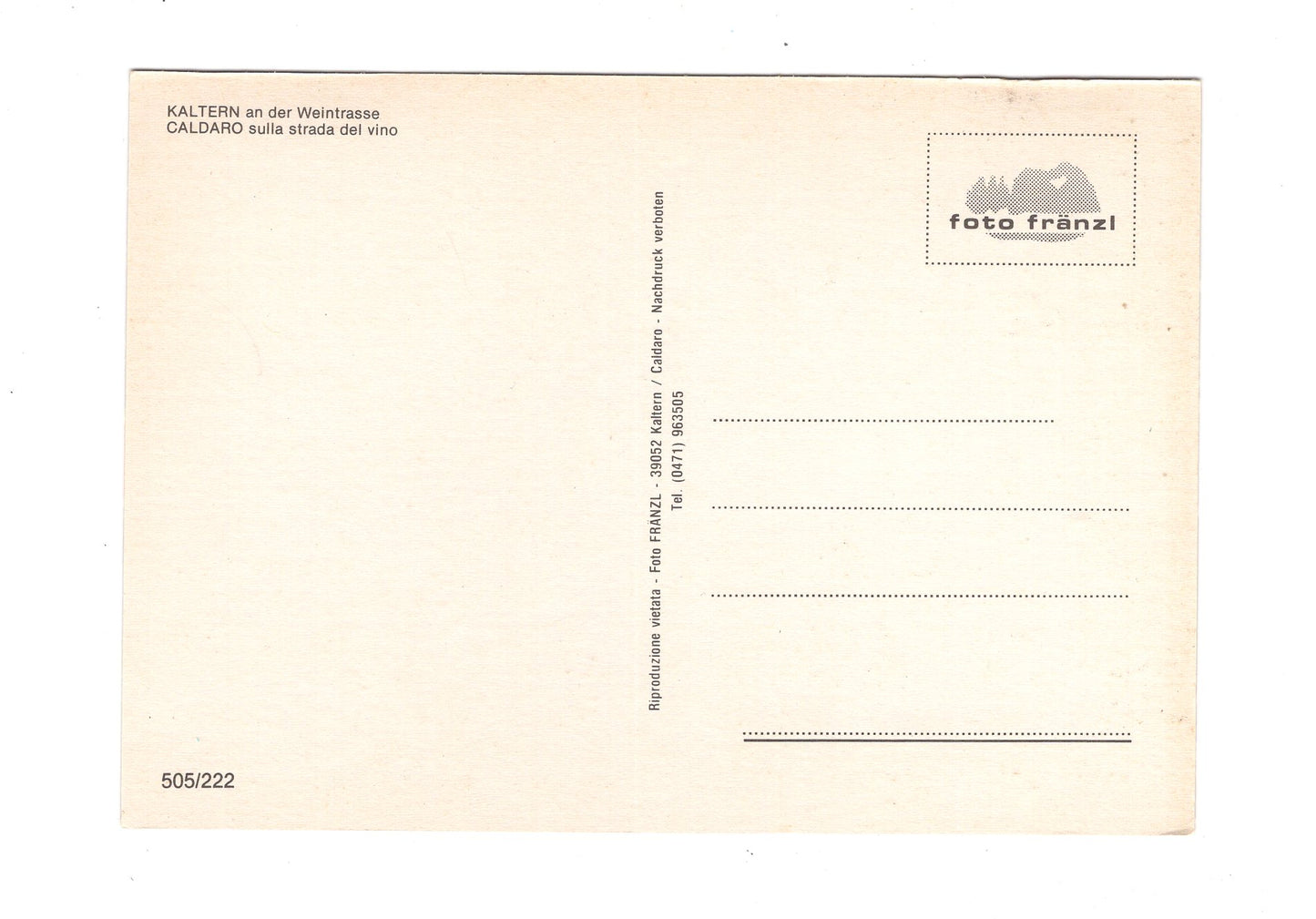 Ansichtskarte Kaltern an der Weinstraße / Italien